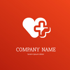 Obraz premium Logo design abstract medical vector template