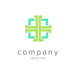 Fototapeta premium Logo design abstract medical vector template