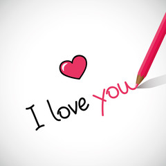 i love you geschrieben mit herz