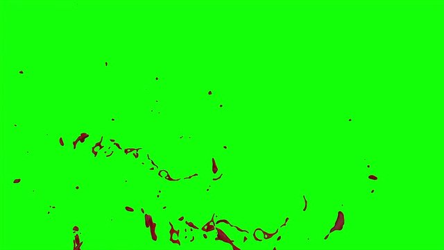 Hd Blood Burst Slow Motion (Green Screen) 176
