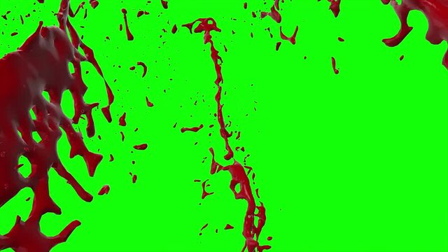 Hd Blood Burst Slow Motion (Green Screen) 144