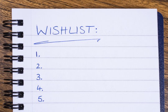 A Wish List in a Note Book