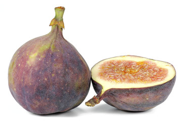 frische Feigen isoliert auf weißem Hintergrund
