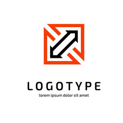 Logo abstract design arrow vector template