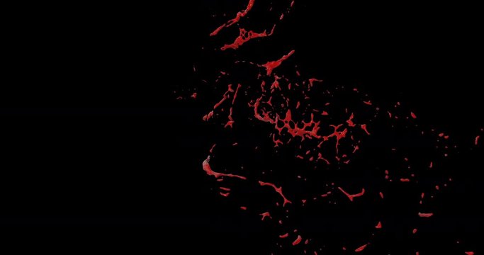 4k Blood Burst Slow Motion (With Alpha) 149