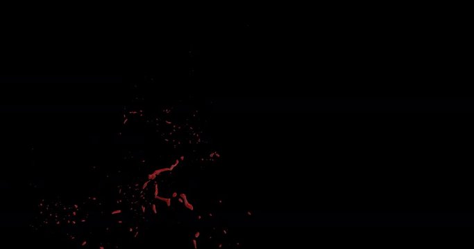 4k Blood Burst Slow Motion (With Alpha) 154