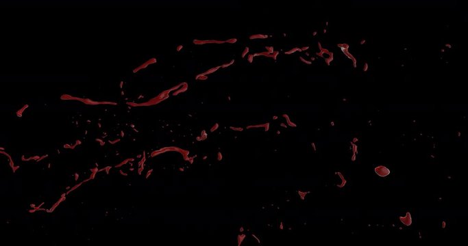 4k Blood Burst Slow Motion (With Alpha) 160
