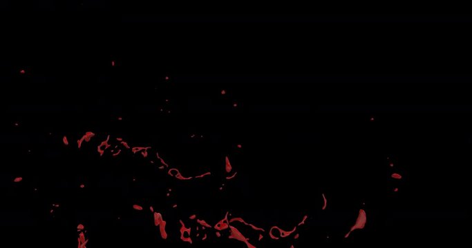 4k Blood Burst Slow Motion (With Alpha) 176