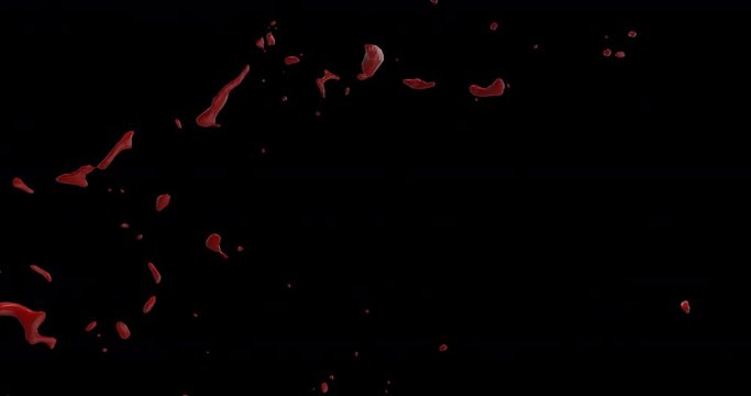 4k Blood Burst Slow Motion (With Alpha) 170