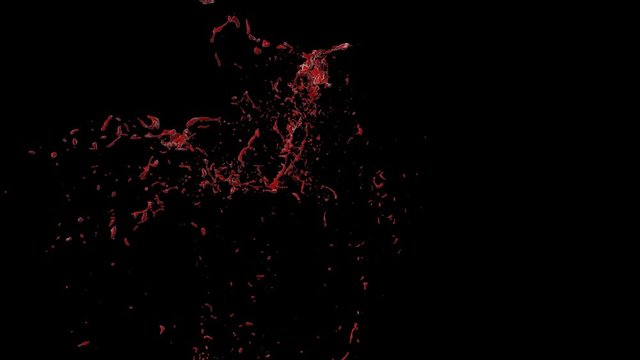 Hd Blood Burst Slow Motion (With Alpha) 137
