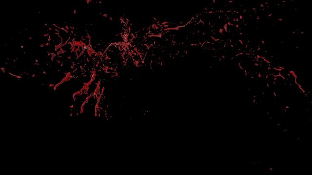 Hd Blood Burst Slow Motion (With Alpha) 145