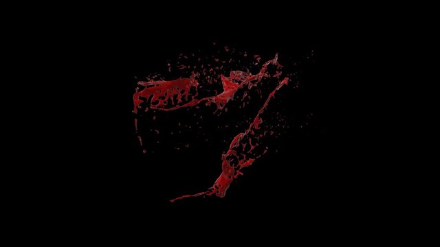 Hd Blood Burst Slow Motion (With Alpha) 143