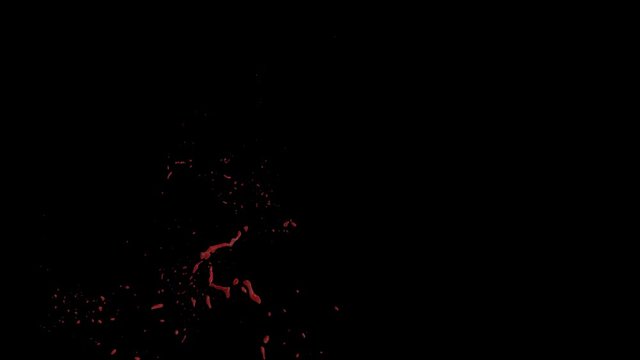 Hd Blood Burst Slow Motion (With Alpha) 154