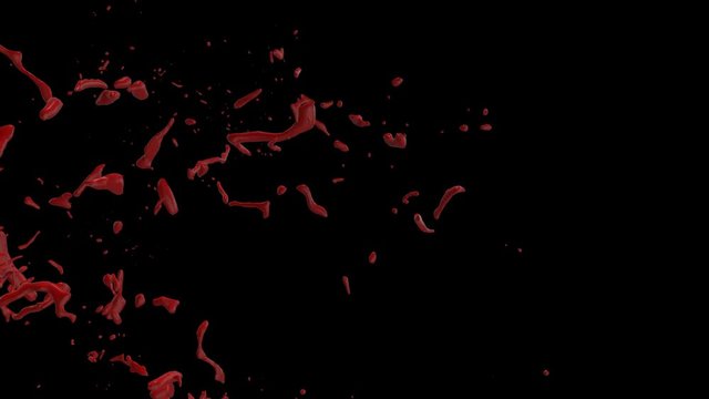 Hd Blood Burst Slow Motion (With Alpha) 157