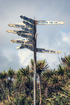 Signpost At Cape Foulwind