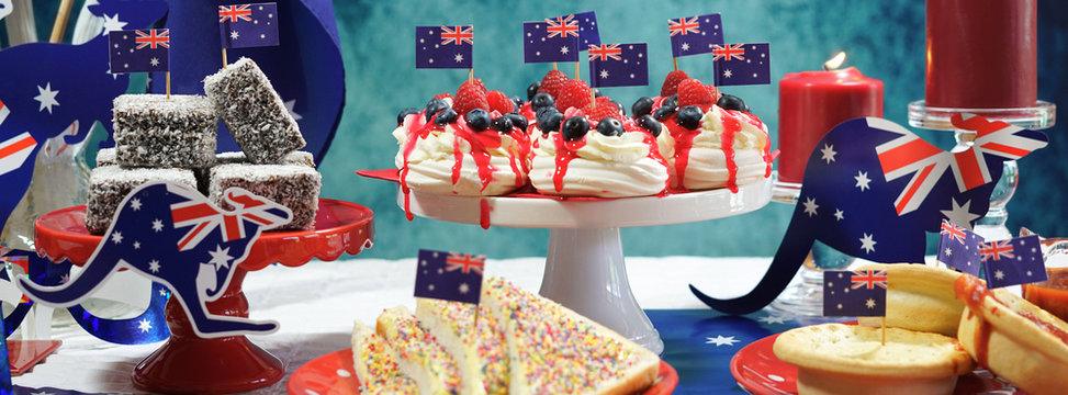 Australia Day Party Table Social Media Banner