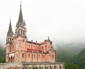 Fototapeta na wymiar Basilica de Santa Maria in Spain, Covadonga