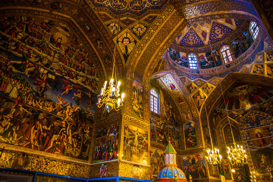 L'intérieur de la cathédrale de Vank à Ispahan, Iran