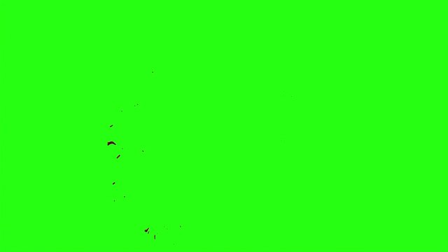 Hd Blood Burst Motion Blur (Green Screen) 143