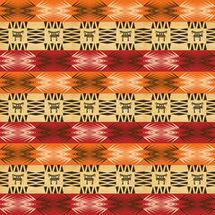 Ethnic motif. Striped african seamless pattern