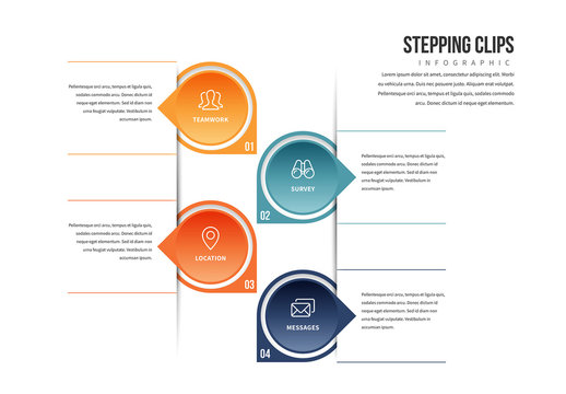 Stair-Stepped Clips Infographic