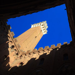 Mangia Tower in Siena, Tuscany, Italy
