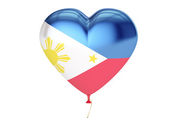 Balloons with flag of Philippines, holiday concept. 3D rendering