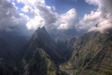Ile de la Reunion Cap noir viewpoint landscape panorama mountain view