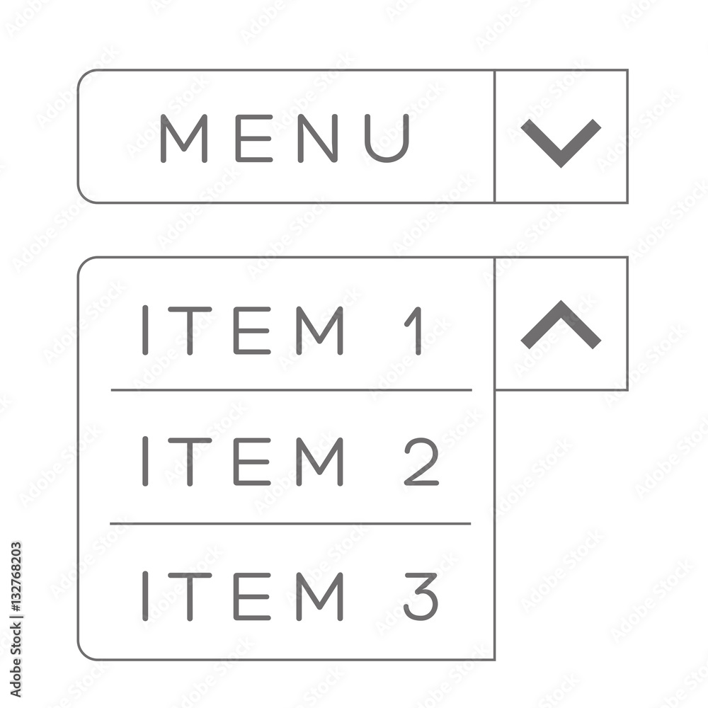 Poster menu item ux vector