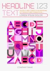 Poster Geometric Font Design vector template ©  danjazzia