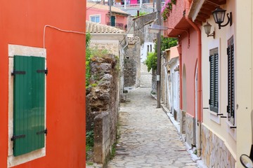 Fototapeta na wymiar Corfu village
