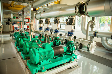 Modern boiler room equipment- high power boiler burner