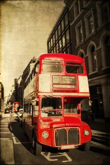 Foto op Canvas vintage style picture of a Routemaster in London © Christian Müller