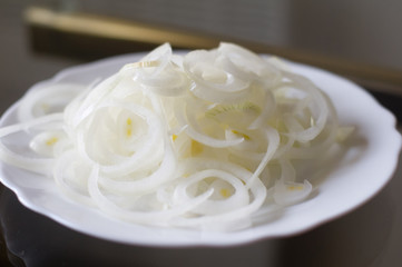 Sliced onion rings