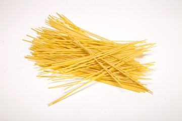 Italian spaghetti pasta on white background
