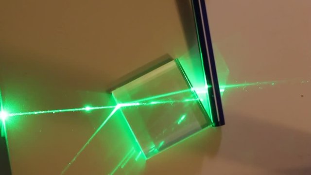 Physics. Geometrical Optics.
Here seen the reflection and refraction of the laser beam light.
