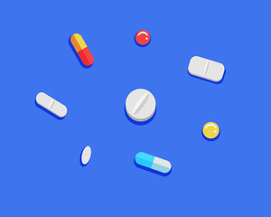 Colorful illustration of pills 