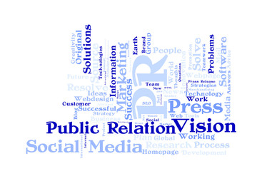 Public relations word cloud