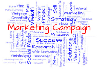 Marketing campaign word cloud