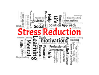Stress reduction word cloud