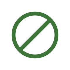 ban lid stop sign  icon simple in circle