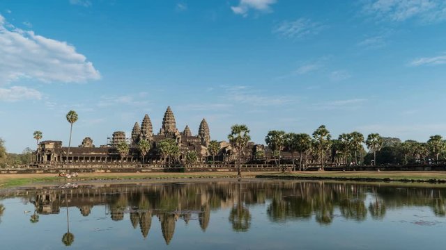 Angkor Wat temple timelapse, Siem Reap, Cambodia, 4K Time lapse