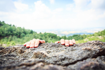 Young Climber Rock Climbing