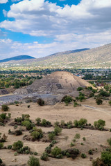 The Pyramid of the Moon  and the Avenue of the Dead at Teotihuacan in Mexico