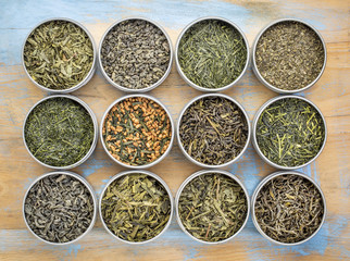 loose leaf  green tea collection
