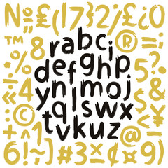  Hand drawn vector alphabet