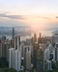 Naklejka premium Victoria Peak Hong Kong