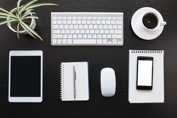 Office supplies at the desk