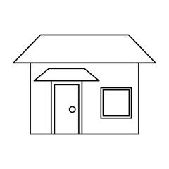 house real state two story outline vector illustration eps 10