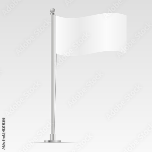 Download "White flag template isolated on background mockup vector ...